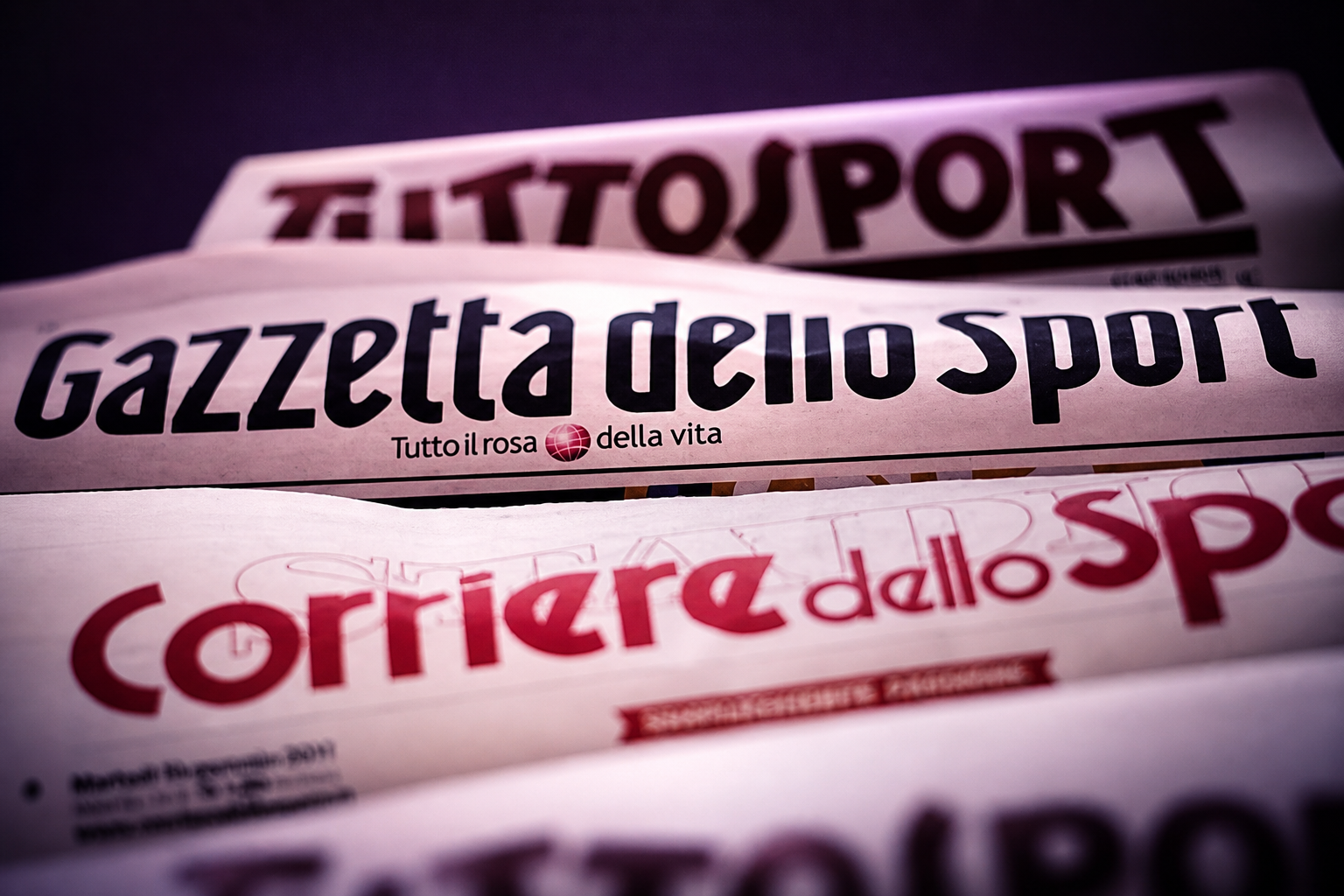 Quotidiani: le prime pagine di Qs, Gazzetta, CorSport, Stadio e Tuttosport