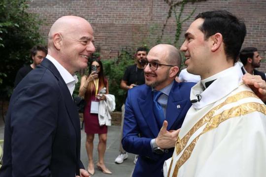 Gianni Infantino incontra Giuseppe Commisso: «Felice di trascorrere del tempo con lui»