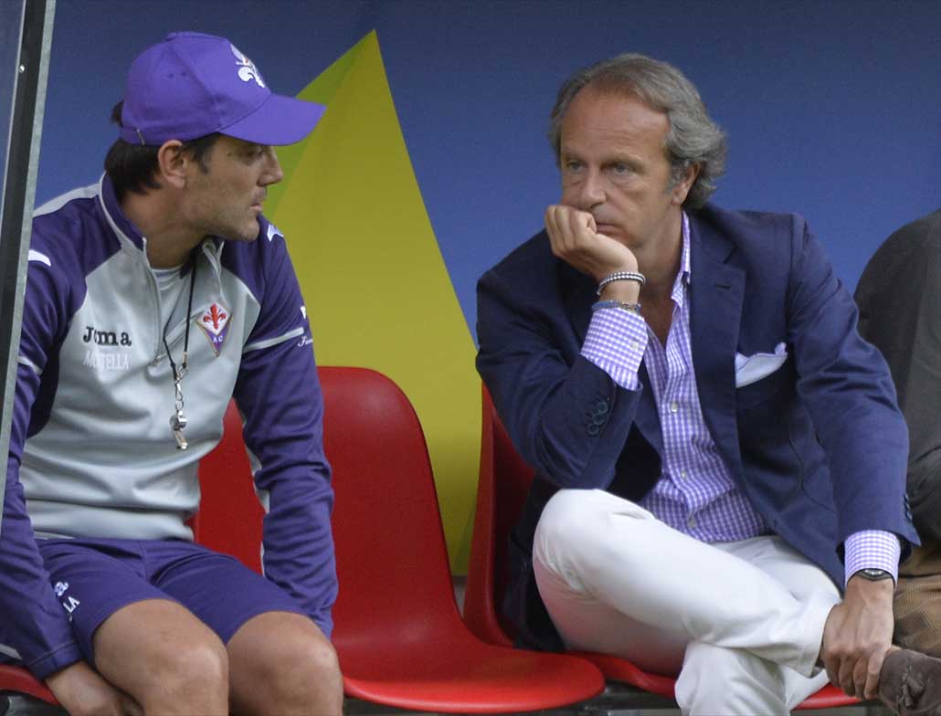 Andrea Della Valle presente all'allenamento di rifinitura