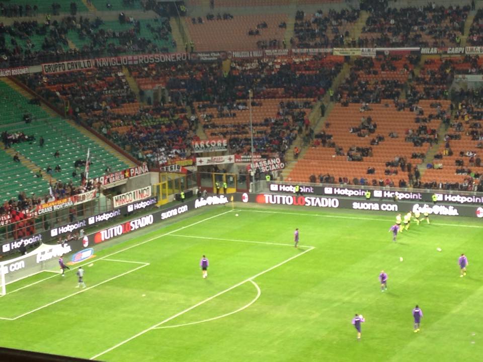 Milan-Fiorentina: ottima affluenza di pubblico. A San Siro circa 55 mila spettatori