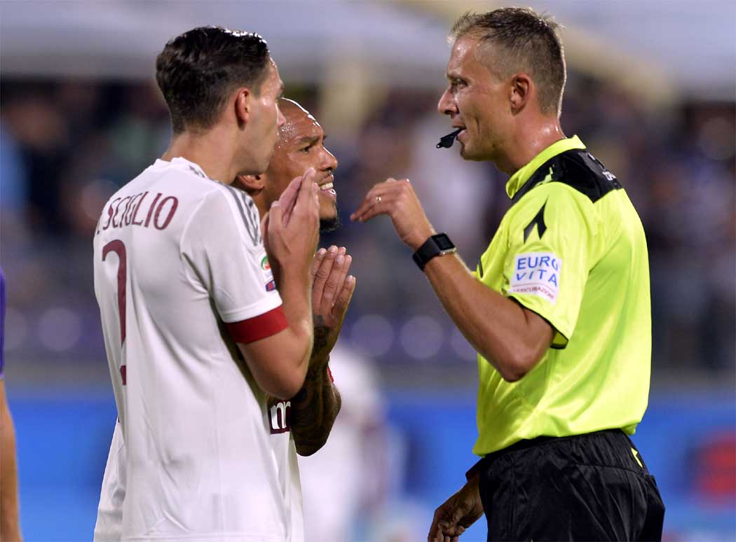 Arbitro Valeri, 3° volta tra Milan e Fiorentina. Viola ok nelle ultime 8 col fischietto di Roma