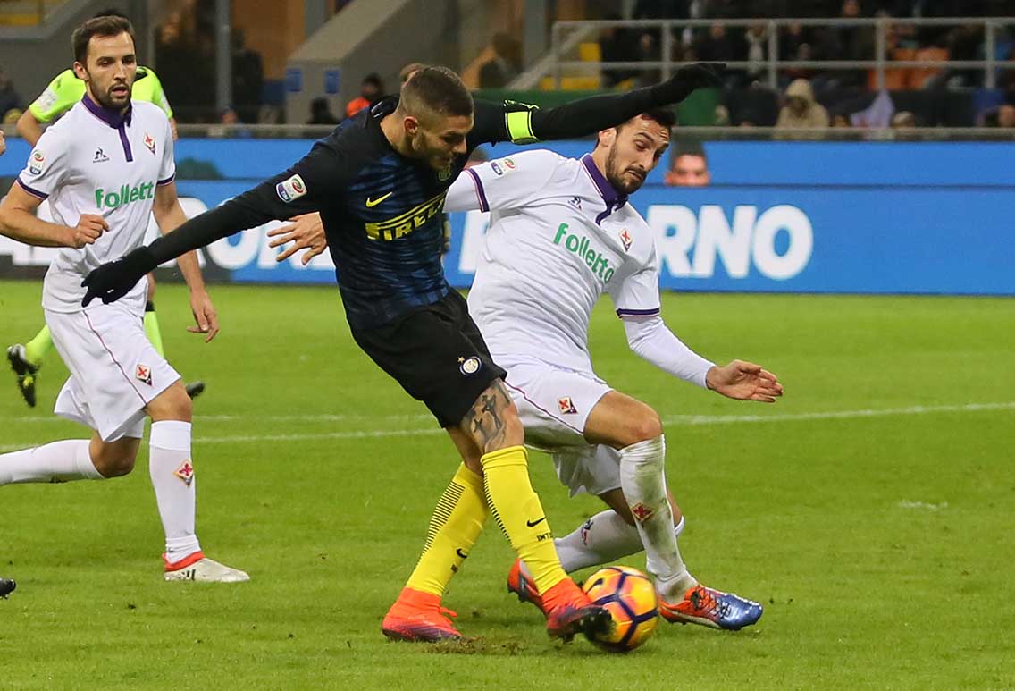 Vittoria dell’Inter nettamente favorita per i bookmakers. Fiorentina oltre quota 6