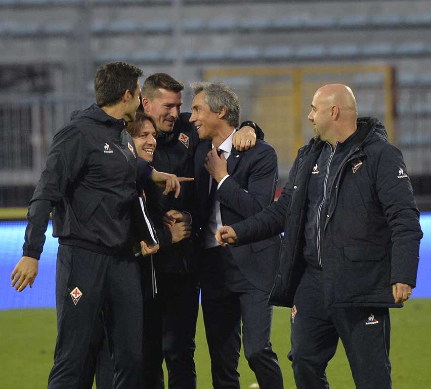 Freddi saluti agli amici viola: a Bergamo c'era anche Sem Moioli, il braccio destro di Sousa