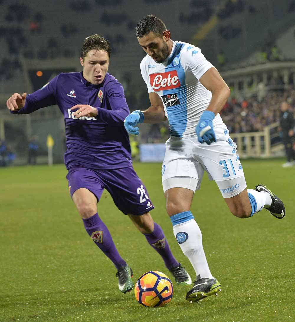 Qui Napoli, rottura totale del crociato per Ghoulam. Salta anche la Fiorentina