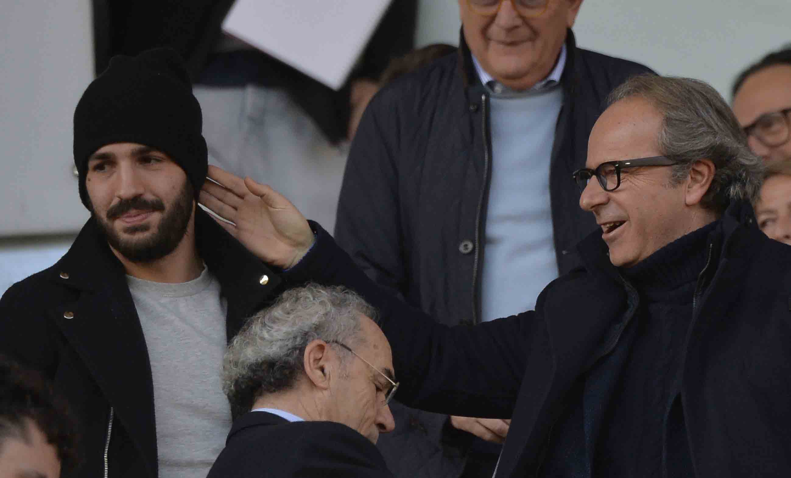 FIORENTINA-GENOA 29-01-2017. ANDREA DELLA VALLE E RICCARDO SAPONARA GALASSI SILVANO