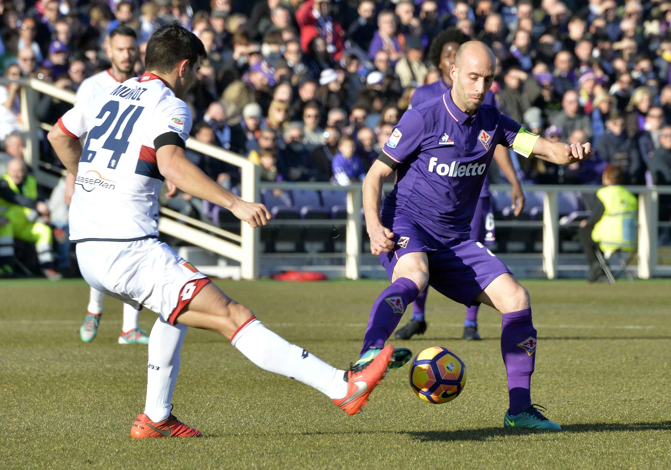 FIORENTINA-GENOA 29-01-2017. BORJA VALERO. GALASSI SILVANO