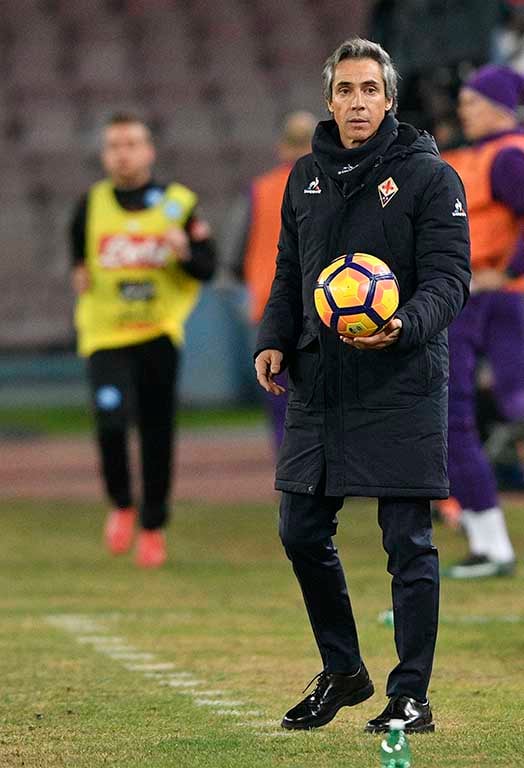 NAPOLI-FIORENTINA COPPA ITALIA 24-01-2017. PAULO SOUSA DELUSO. GALASSI SILVANO