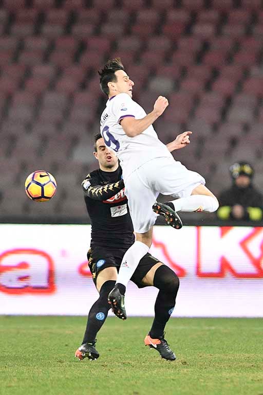 NAPOLI-FIORENTINA COPPA ITALIA 24-01-2017. NIKOLA KALINIC GALASSI SILVANO
