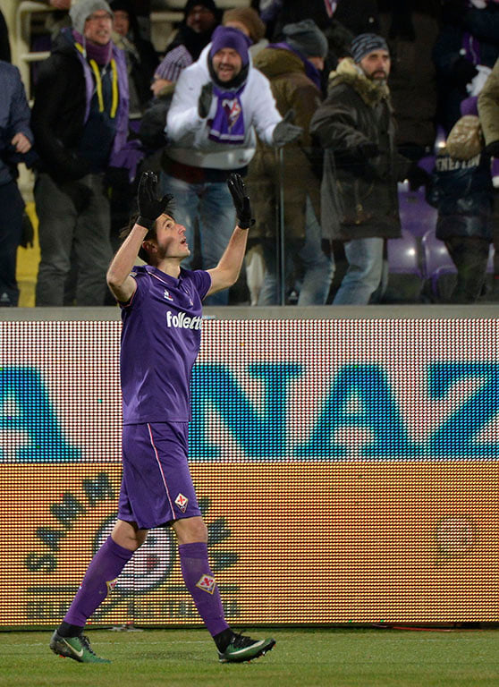 FIORENTINA-JUVENTUS 15-01-2017 ESULTANZA DI NIKOLA KALINIC. GALASSI SILVANO