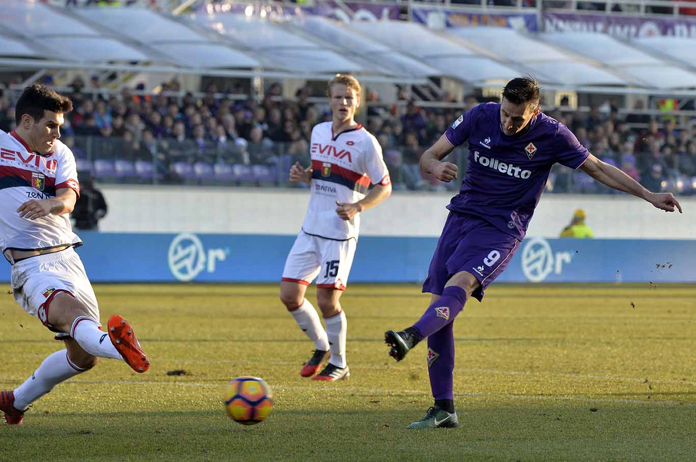 FIORENTINA-GENOA 29-01-2017. GOL DI NIKOLA KALINIC 3-2. GALASSI SILVANO