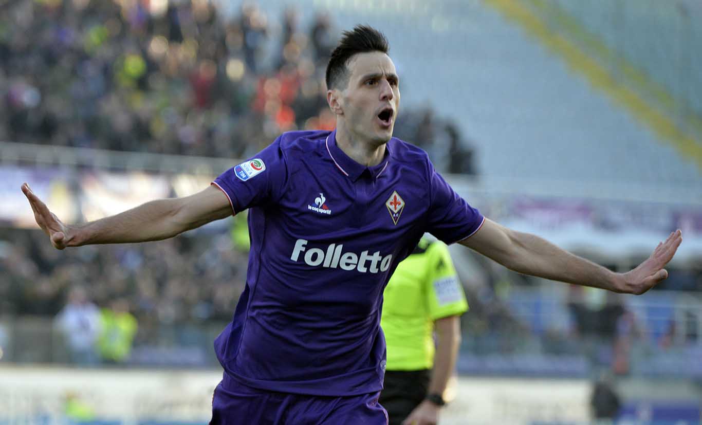 FIORENTINA-GENOA 29-01-2017. ESULTANZA DI NIKOLA KALINIC. GALASSI SILVANO