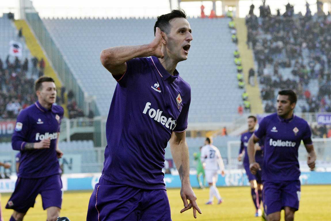 FIORENTINA-GENOA 29-01-2017. ESULTANZA DI NIKOLA KALINIC. GALASSI SILVANO