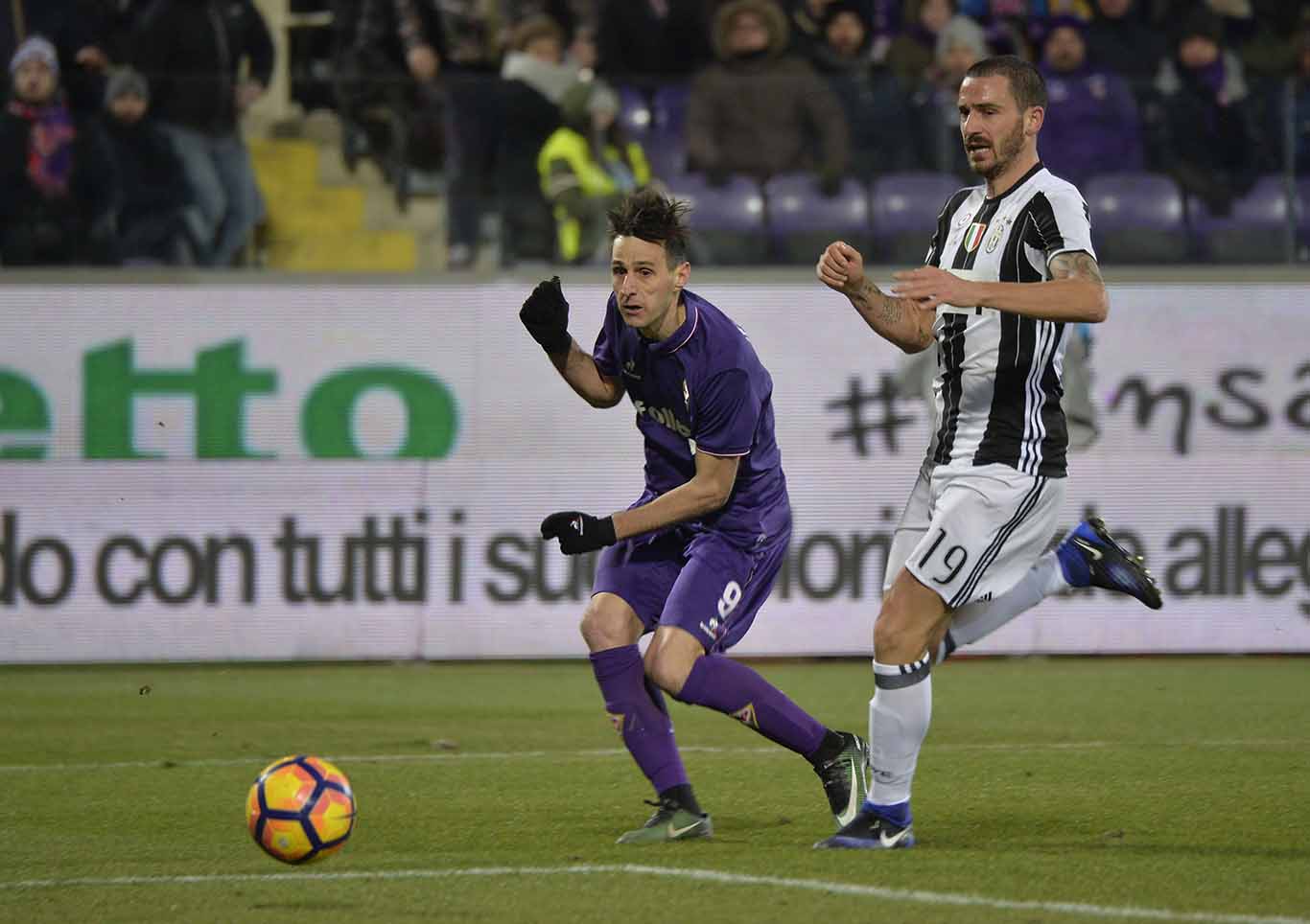 FIORENTINA-JUVENTUS 15-01-2017 GOL DI NIKOLA KALINIC. GALASSI SILVANO
