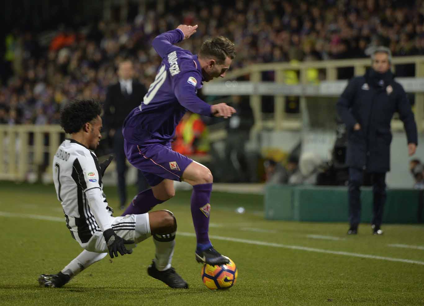Fiorentina-Juventus Cuadrado su Bernardeschi