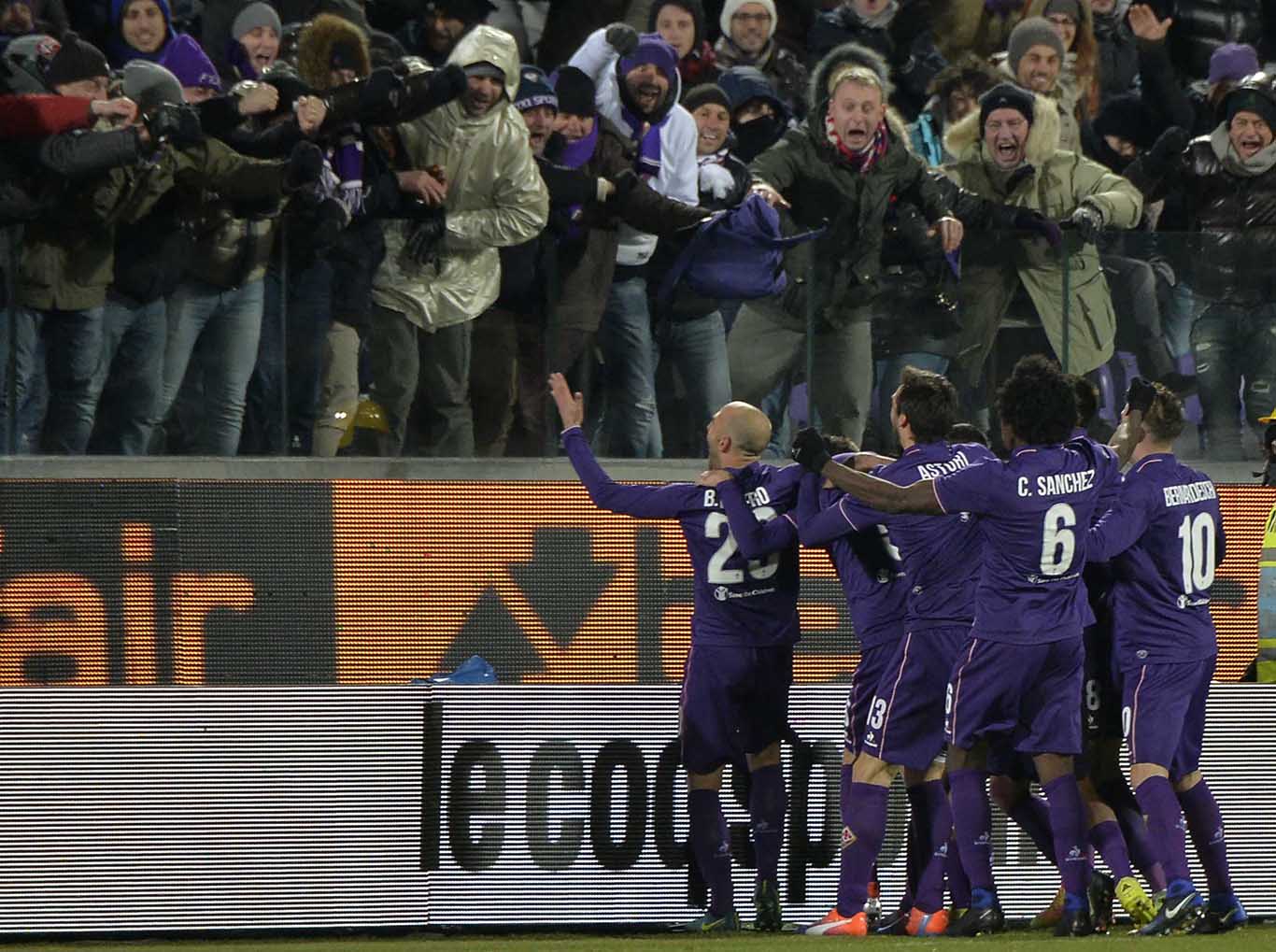 FIORENTINA-JUVENTUS 15-01-2017. esultanza di federico chiesa. GALASSI SILVANO