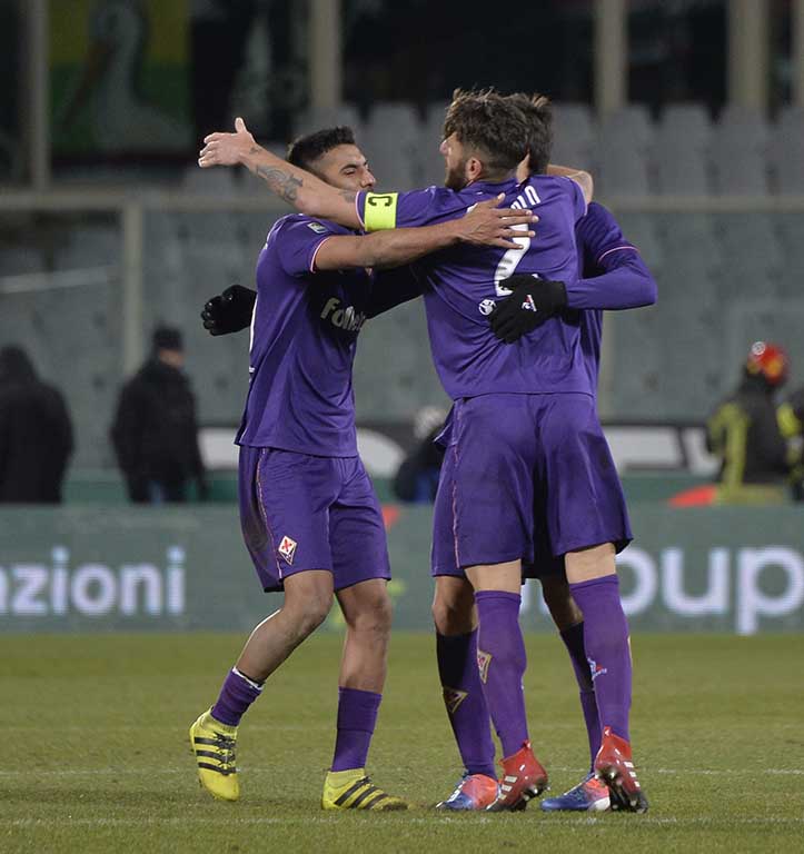 Fiorentina-Juventus Esultanza Gonzalo Maxi Olivera