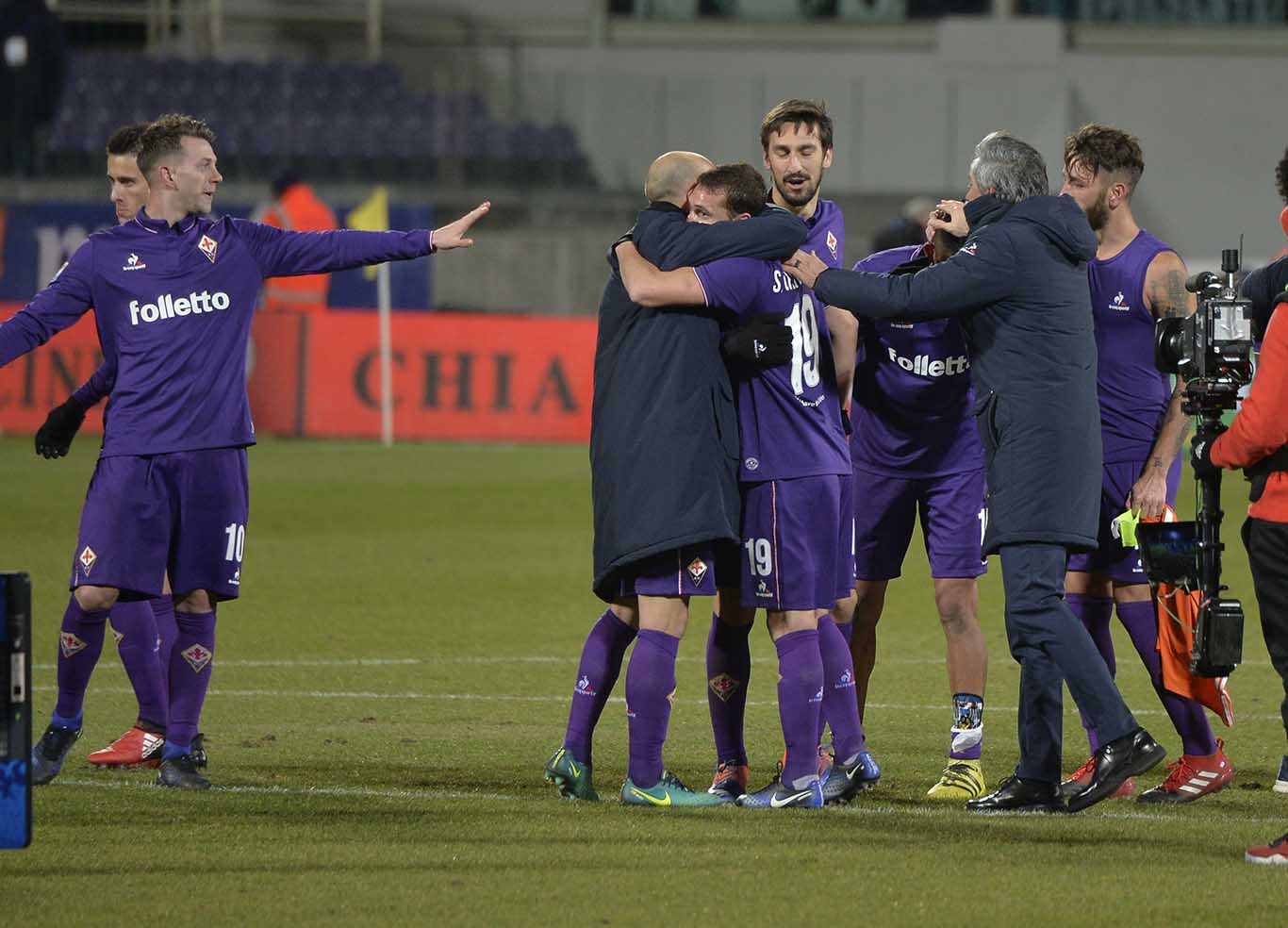 Fiorentina-Juventus Esultanza