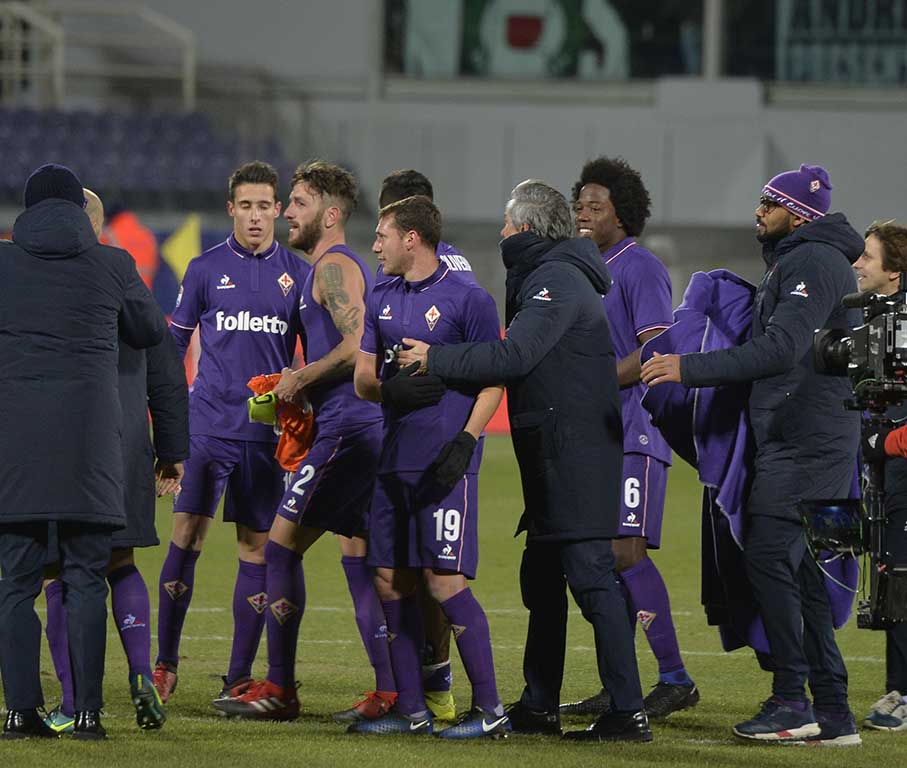 Fiorentina-Juventus Esultanza squadra