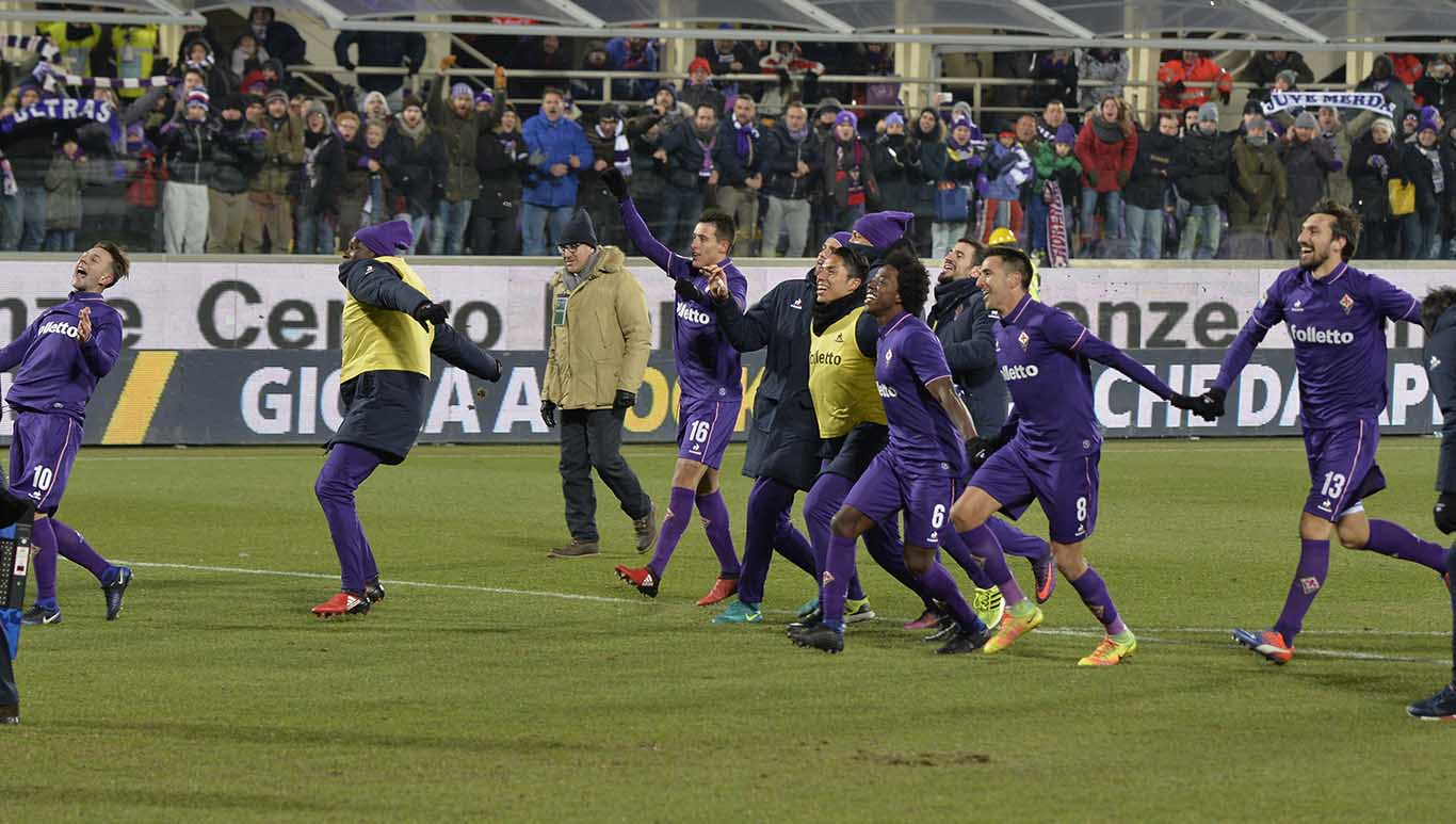 409Fiorentina-Juventus Esultanza squadra sotto la curva