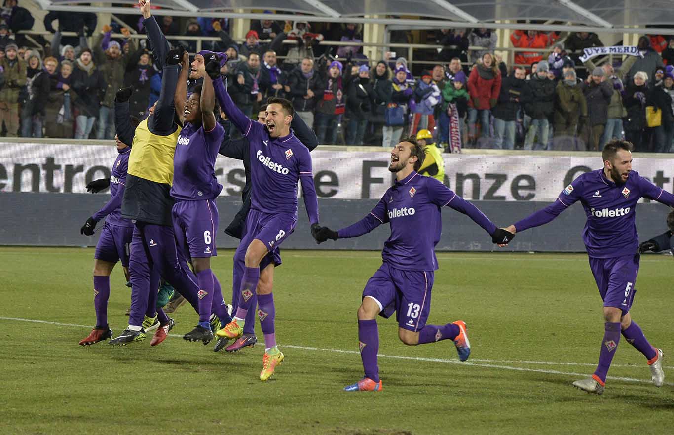 Fiorentina-Juventus Esultanza squadra