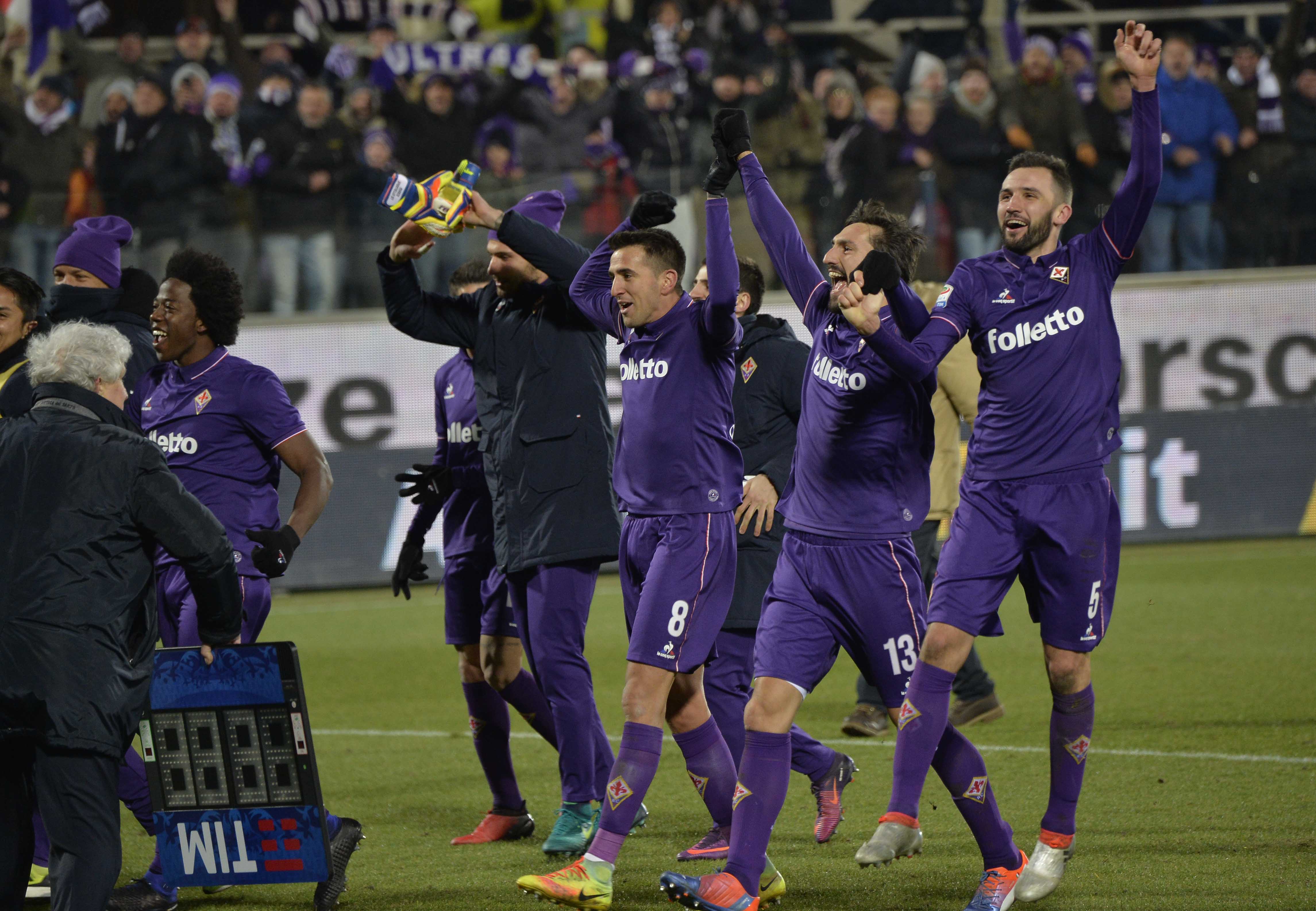 Fiorentina sempre vincente quando segna per prima. Un'impresa rimontare i viola