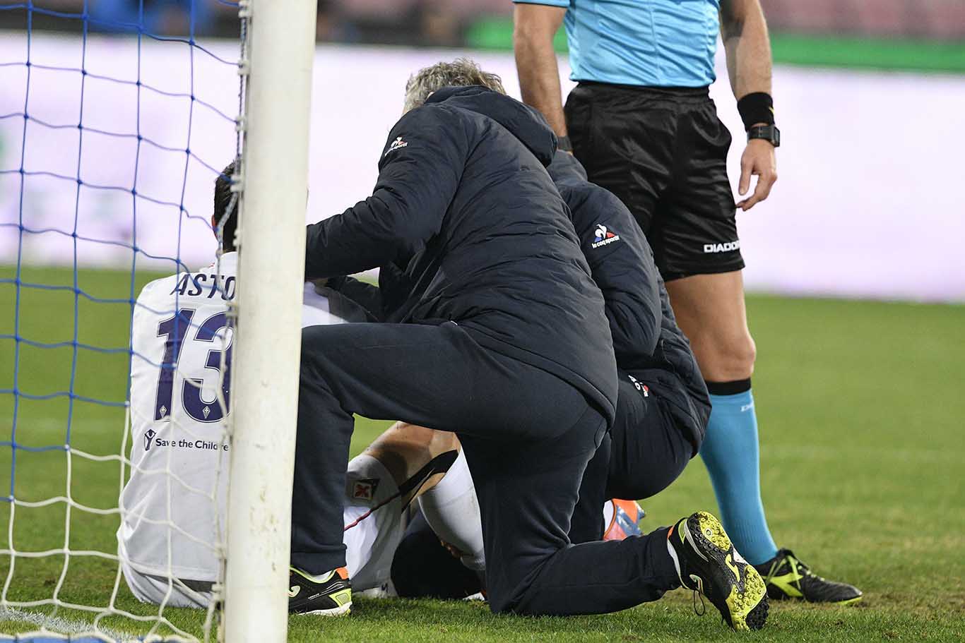 Napoli-Fiorentina Coppa Italia Astori infortunio
