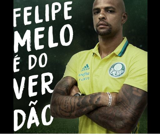 Ex viola, ufficiale il trasferimento di Felipe Melo al Palmeiras