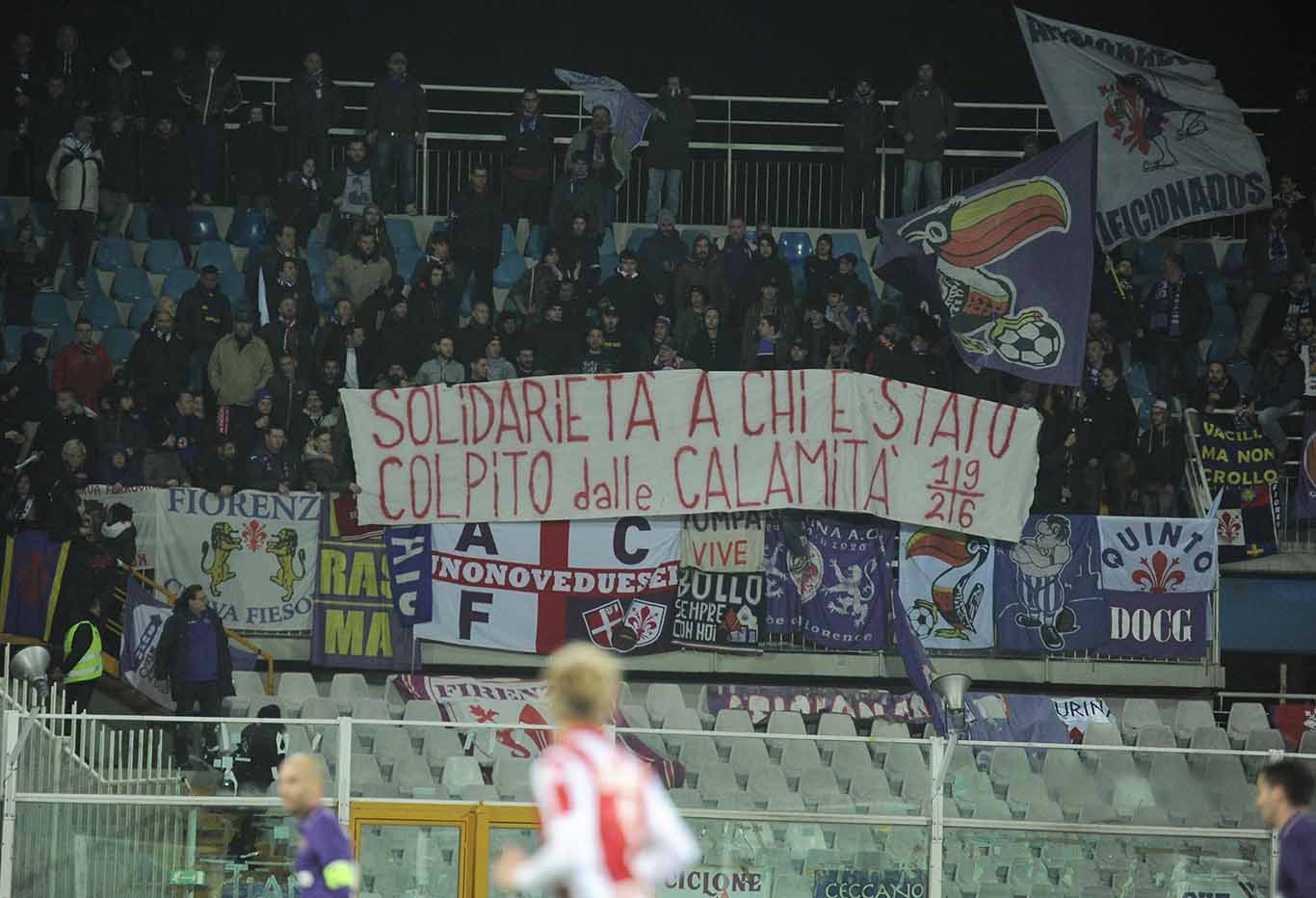 PESCARA-FIORENTINA 01-02-2017. STRISCIONE. GALASSI SILVANO