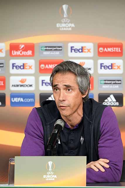 BORUSSIA MONCHENGLADBACH-FIORENTINA 15-02-2017 EUROPA LEAGUE. PAULO SOUSA IN CONFERENZA STAMPA. GALASSI SILVANO