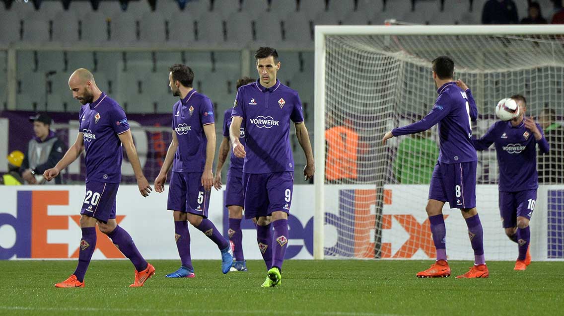 FIORENTINA-BORUSSIA 23-02-2017. Kalinic DELUSIONE. GALASSI SILVANO