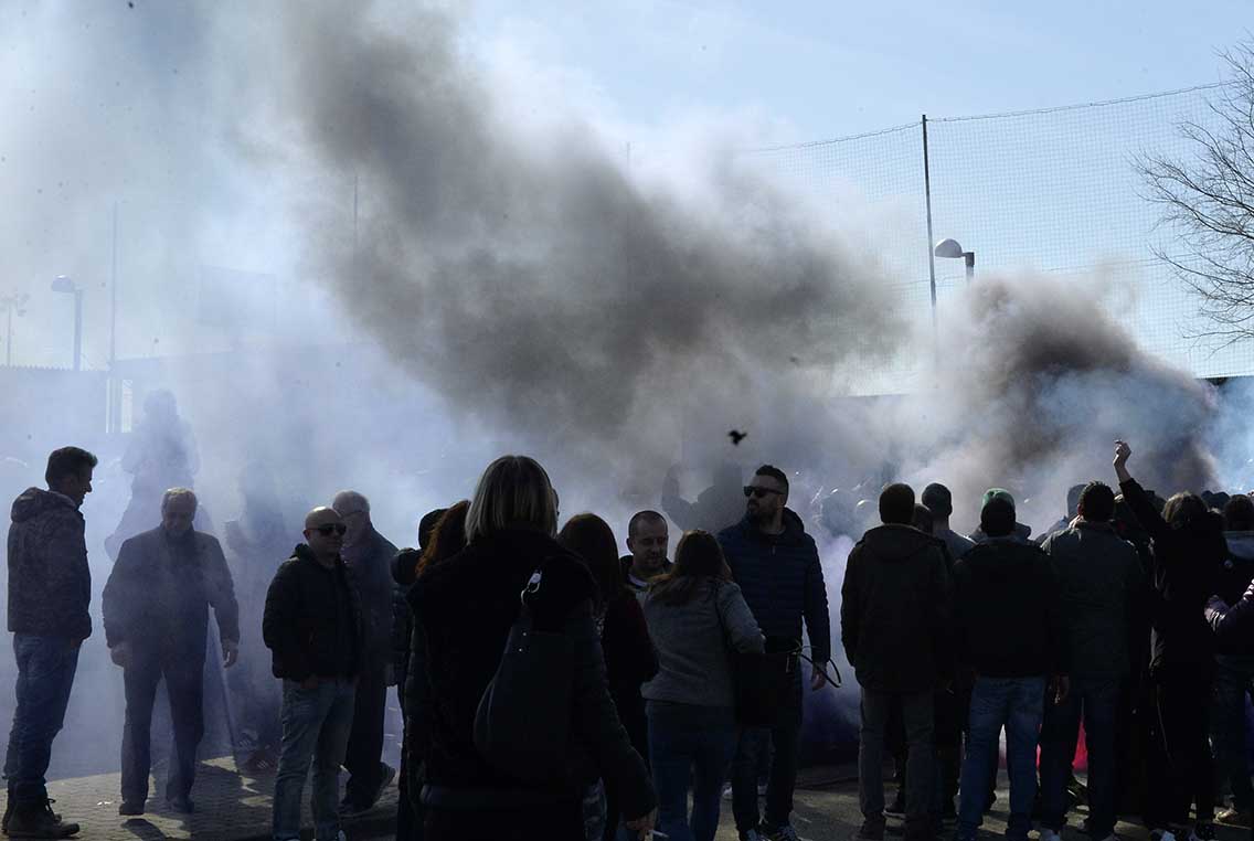 Contestazione Tifosi Centro Sportivo