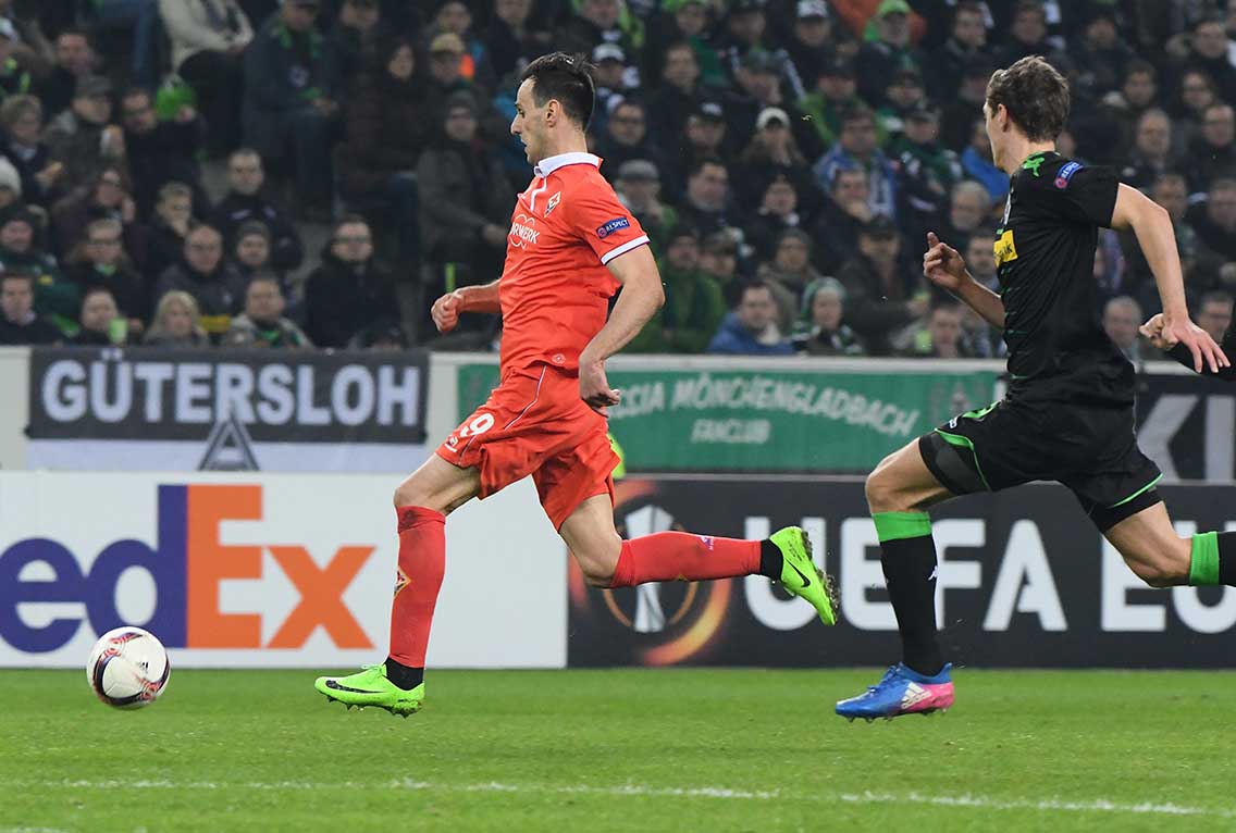 BORUSSIA MONCHENGLADBACH-FIORENTINA 16-02-2017. NIKOLA KALINIC. GALASSI SILVANO