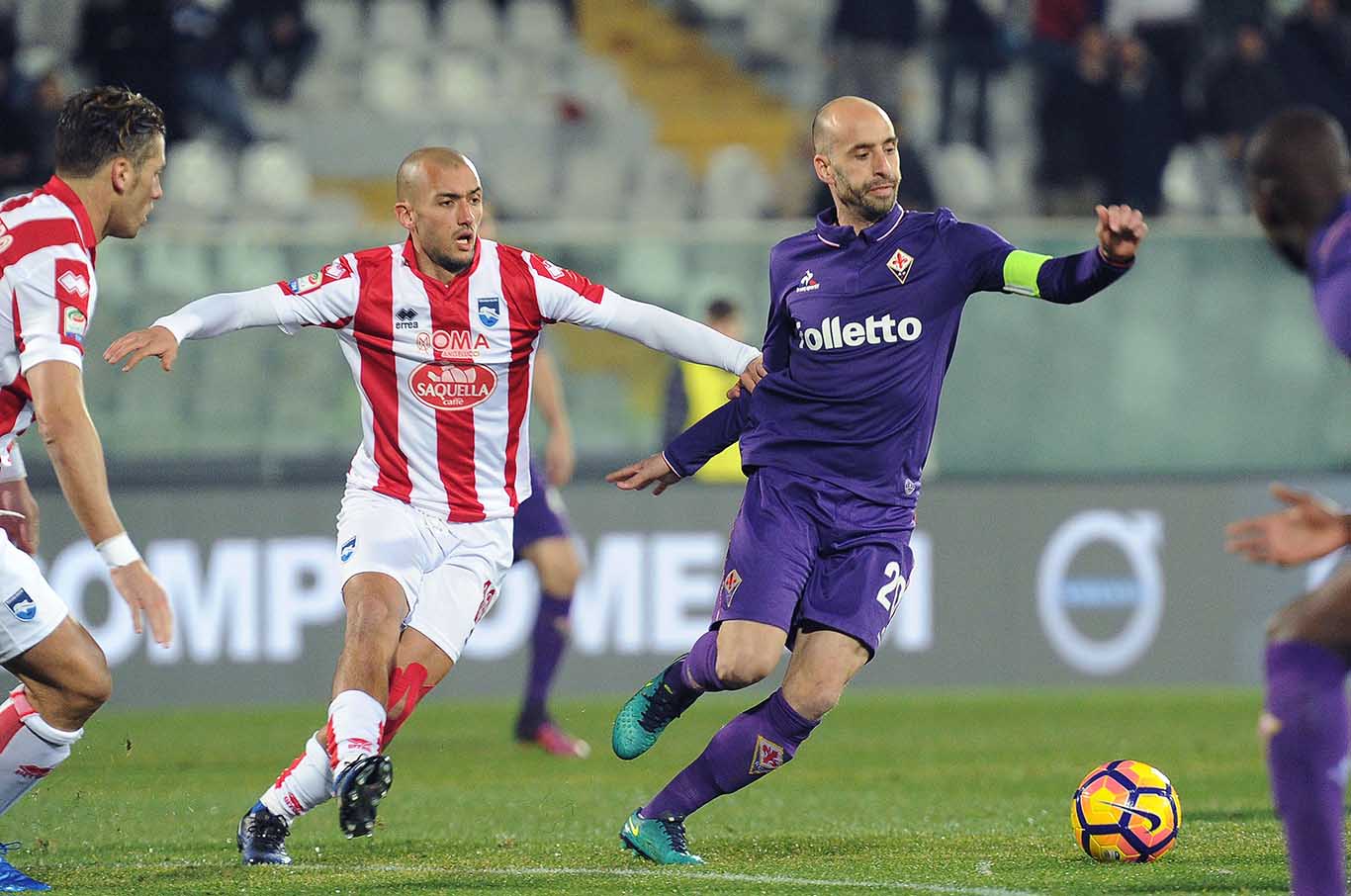 PESCARA-FIORENTINA 01-02-2017. BORJA VALERO E BENALI. GALASSI SILVANO
