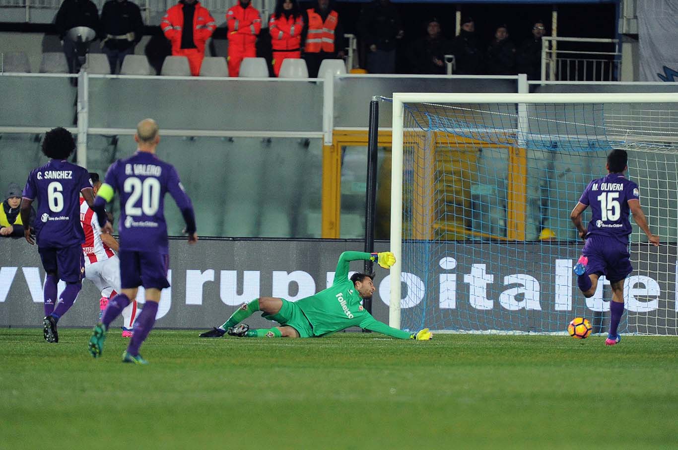 PESCARA-FIORENTINA 01-02-2017. GOL DI CAPRARI. GALASSI SILVANO
