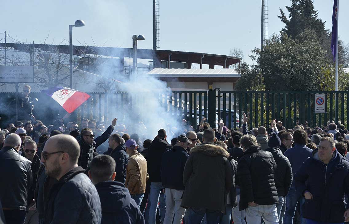 Contestazione Tifosi Centro Sportivo