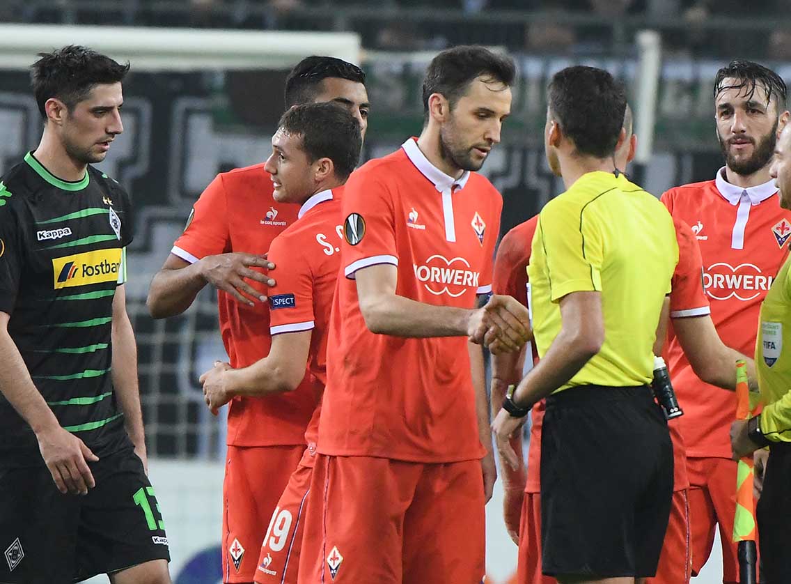 BORUSSIA MONCHENGLADBACH-FIORENTINA 16-02-2017 EUROPA LEAGUE . ESULTANZA FINALE . GALASSI SILVANO