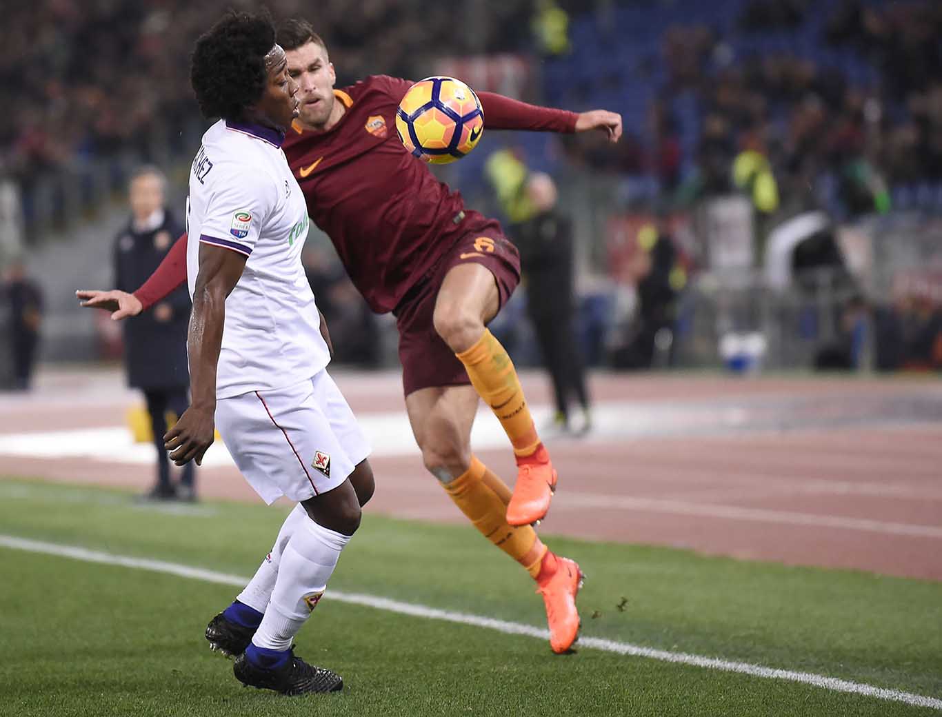 ROMA-FIORENTINA 07-02-2017. SANCHEZ ANTICIPA KEVIN STROOTMAN. GALASSI SILVANO