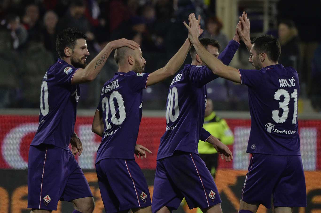 FIORENTINA-UDINESEW. 11-02-2017 ESULTANZA DI BORJA VALERO DOPO IL GOL. GALASSI SILVANO