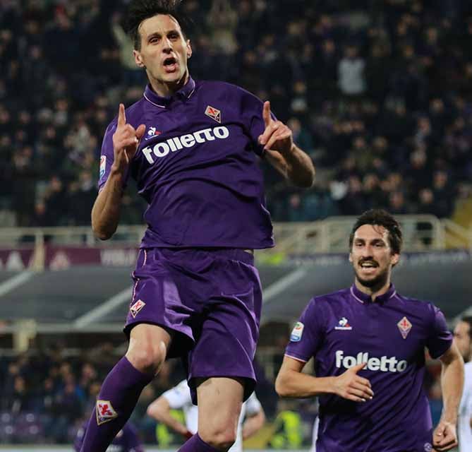 FIORENTINA-TORINO 27-02-2017. ESULTANZA DI NIKOLA KALINIC. GALASSI SILVANO