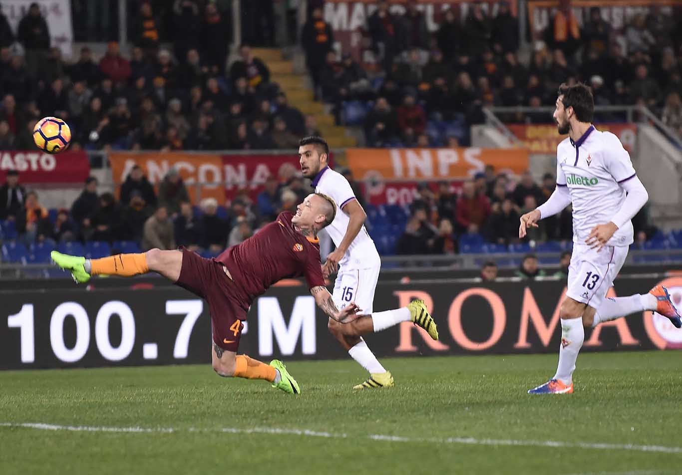 ROMA-FIORENTINA 07-02-2017. RADJA NAINGGOLAN. GALASSI SILVANO