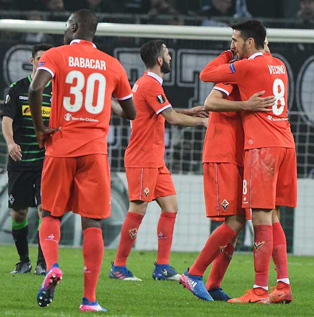 BORUSSIA MONCHENGLADBACH-FIORENTINA 16-02-2017 EUROPA LEAGUE . ESULTANZA FINALE . GALASSI SILVANO