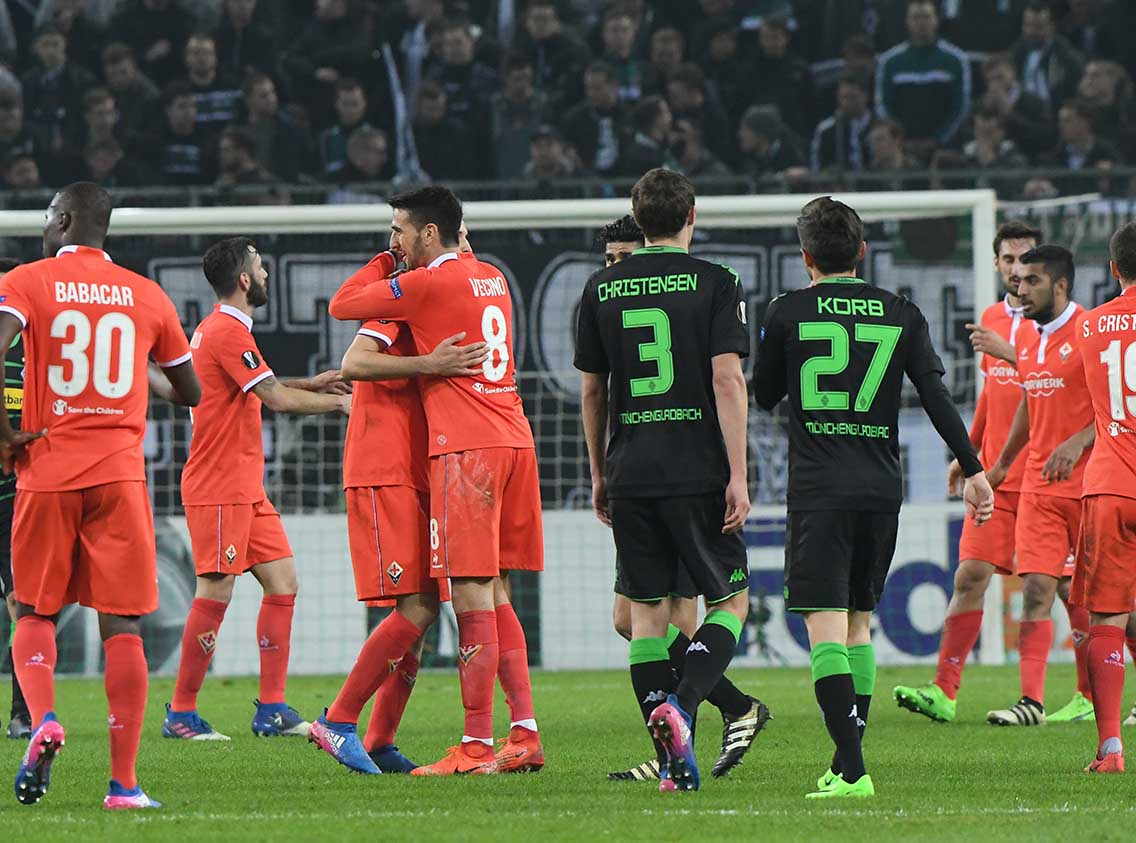 BORUSSIA MONCHENGLADBACH-FIORENTINA 16-02-2017 EUROPA LEAGUE . ESULTANZA FINALE . GALASSI SILVANO