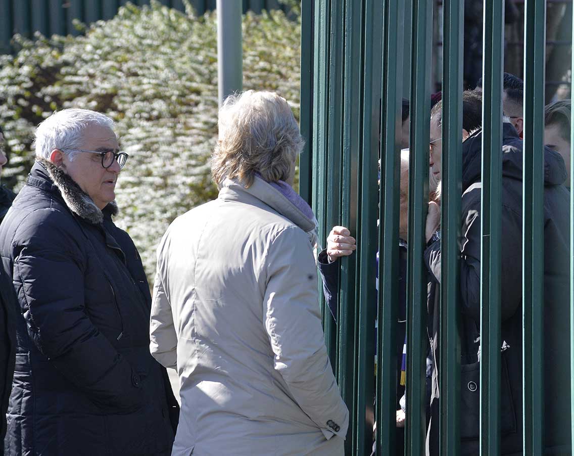 Contestazione Tifosi Centro Sportivo Corvino Antognoni