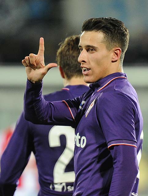 PESCARA-FIORENTINA 01-02-2017. ESULTANZA DI CRISTIAN TELLO. GALASSI SILVANO