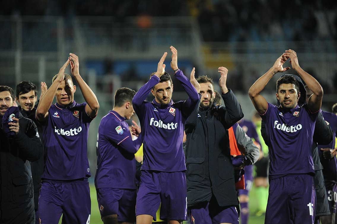 PESCARA-FIORENTINA 01-02-2017. ESULTANZA FINALE. GALASSI SILVANO