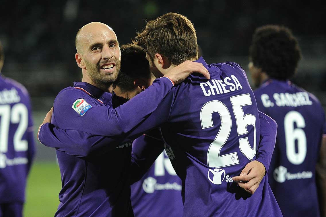 PESCARA-FIORENTINA 01-02-2017. ESULTANZA DI CRISTIAN TELLO DOPO IL GOL. GALASSI SILVANO