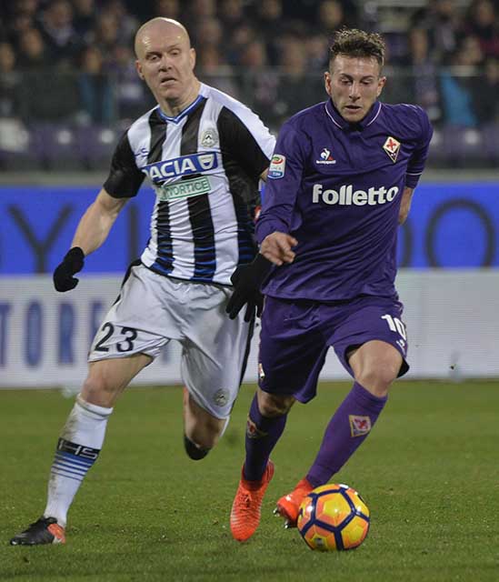 FIORENTINA-UDINESE. 11-02-2017 federico bernardeschi. GALASSI SILVANO