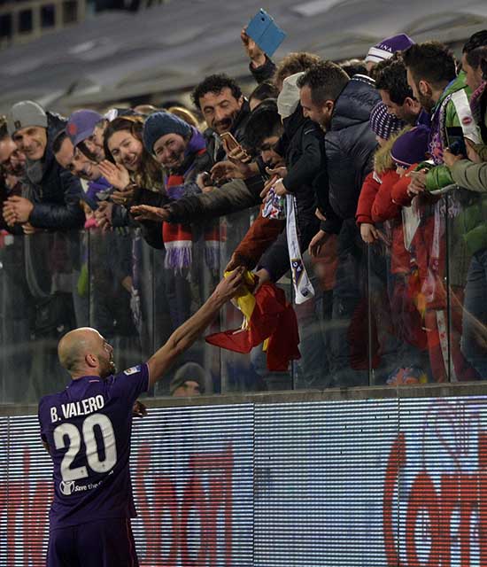 FIORENTINA-UDINESE. 11-02-2017BORJA VALERO SALUTA. GALASSI SILVANO