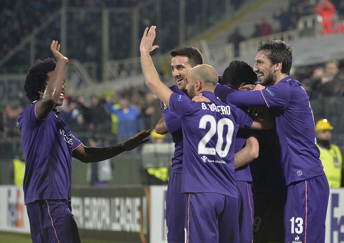 Fiorentina-Borussia M'Gladbach Valero Sanchez Astori Vecino