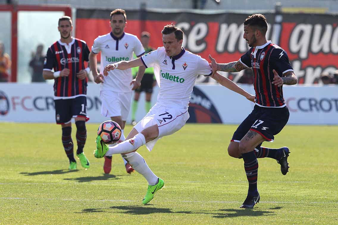 CROTONE-FIORENTINA 19-03-2017. Ilicic GALASSI SILVANO